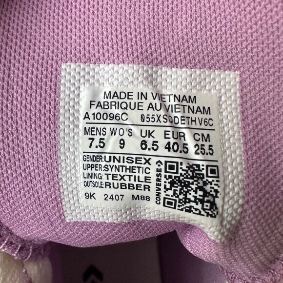 ✨Converse Run Star Hike Platform Hi 9 Women Shoes Sneaker Glitter Purple A10096C - Picture 9 of 9